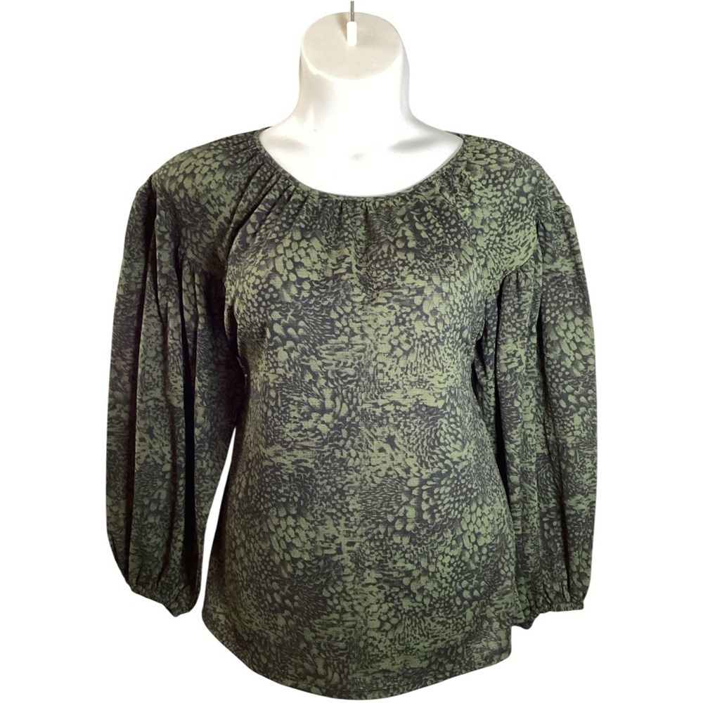 Ava & Viv Green Textured Blouse, Stretch, Plus Size 2X